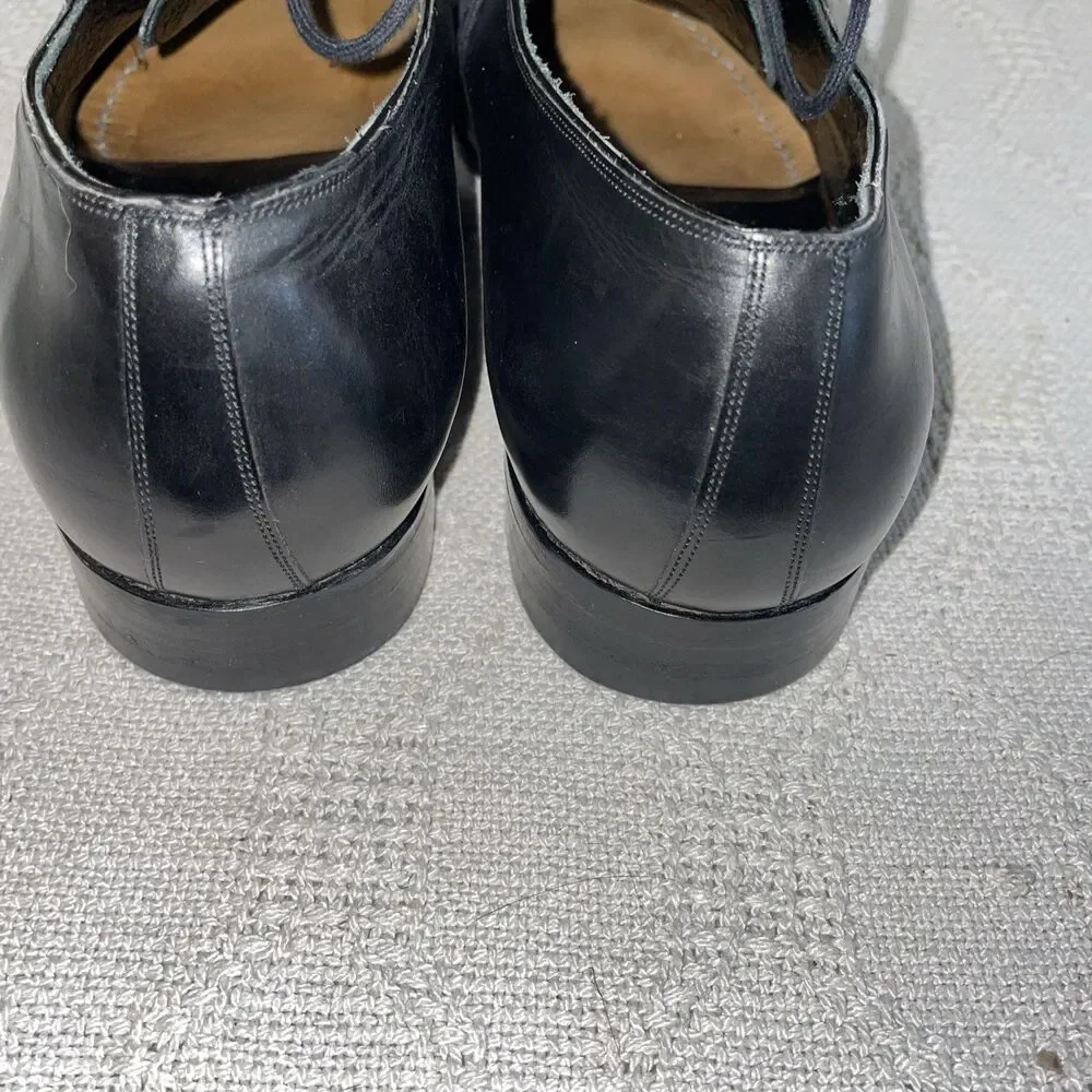 Mannina Firenze Italy Men’s Dress Oxfords Size 8 D Black Leather Business City